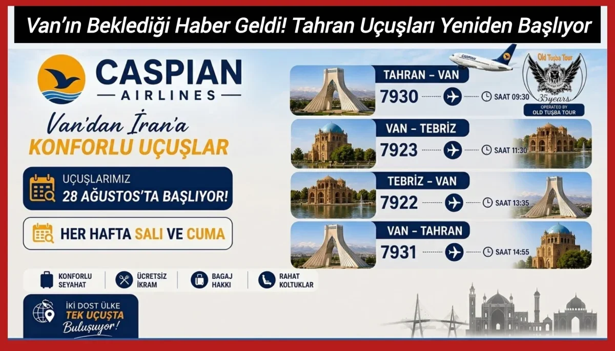 Van’ın beklediği haber geldi: Tahran uçuşları yeniden başlıyor