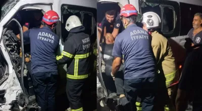 Servis minibüsü ile tır çarpıştı: 1 ölü 14 yaralı