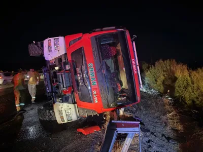Orman yangını desteğinden dönen arazöz kaza yaptı: 5 yaralı